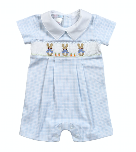 BL Blue Peter Rabbit Smocked Pima Romper