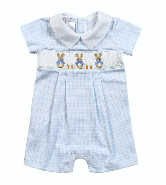 BL Blue Peter Rabbit Smocked Pima Romper