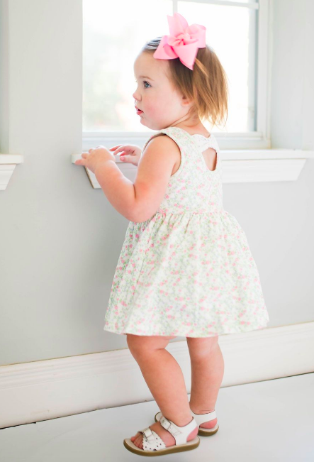 Swoon Baby French Rose Bubble Bow Dress