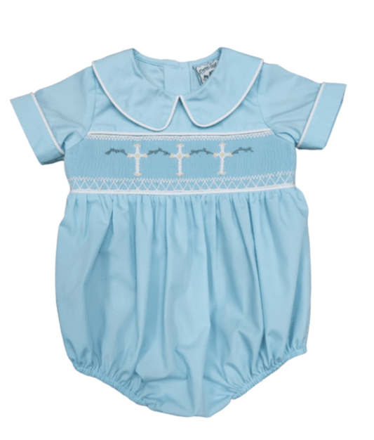 Faith Smocked Boys Bubble