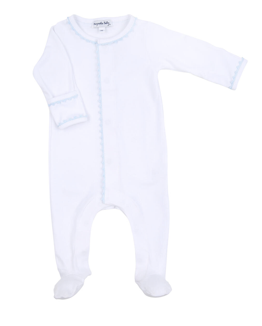 MB Baby Joy Emb Footie Light Blue