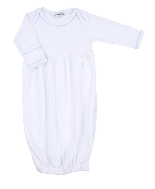 MB Baby Joy Gathered Gown Light Blue