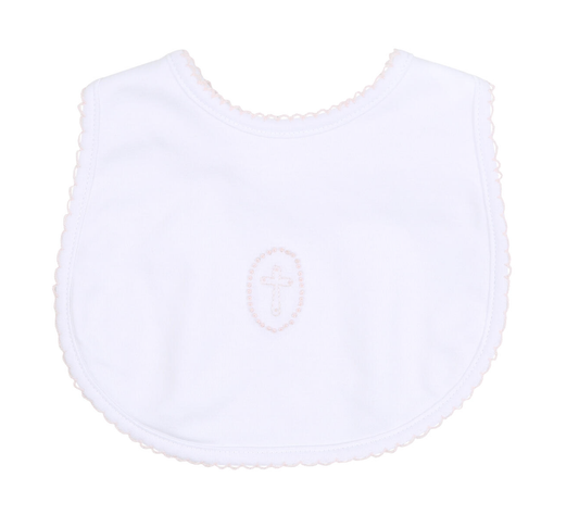 MB Blessed Spring Emb Bib Pink