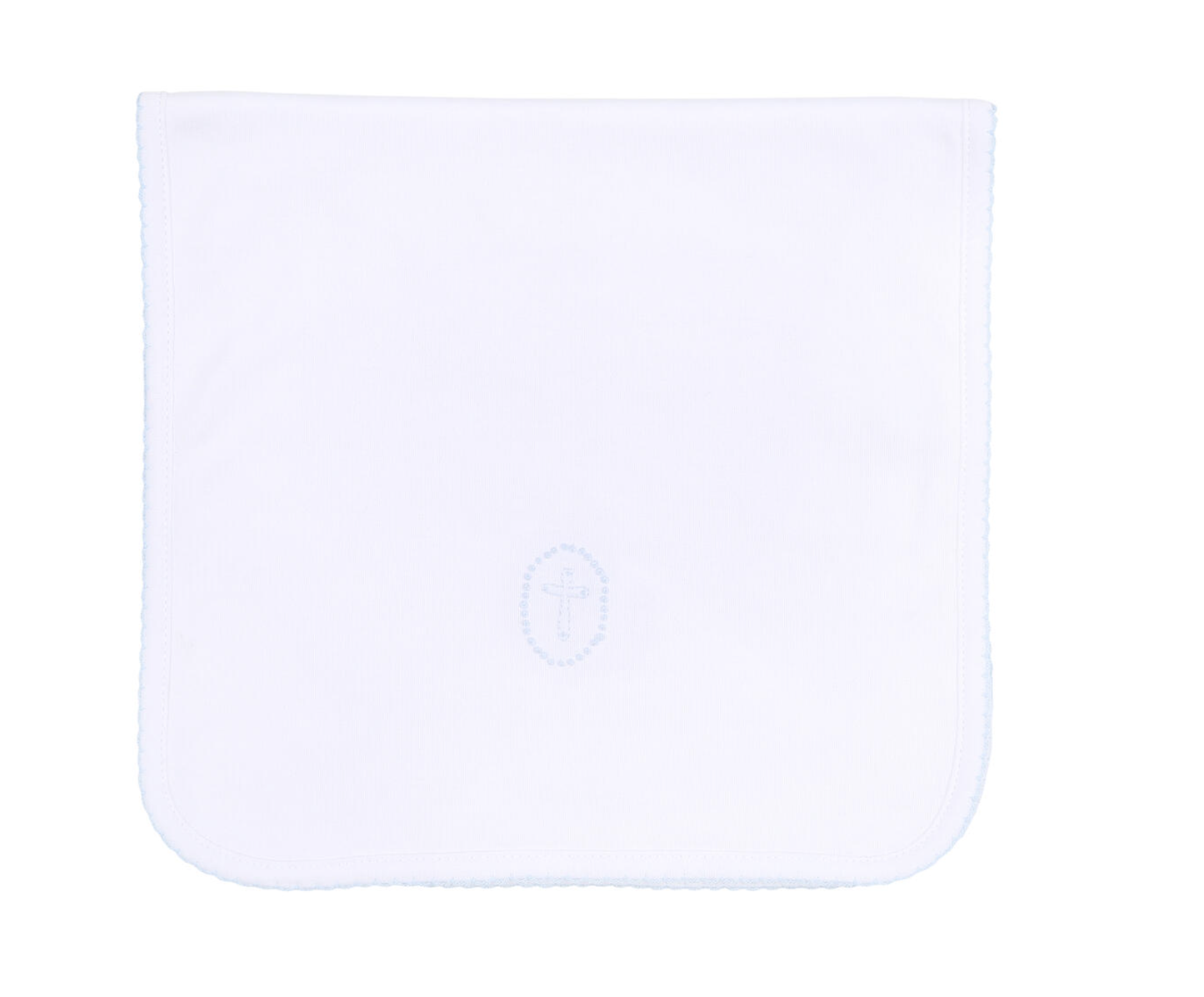 MB Blessed Spring Emb Burp Cloth Light Blue