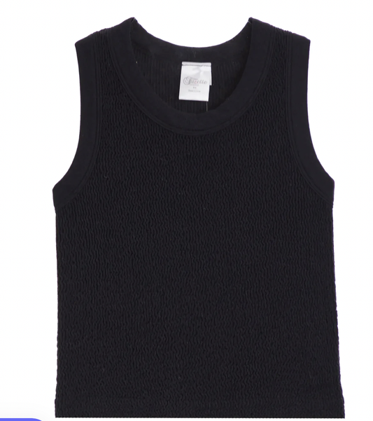 Black Smocked Tank