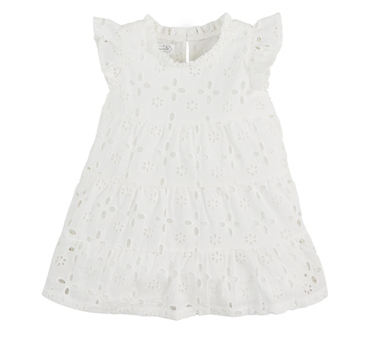 White Lula Mini eyelet Dress