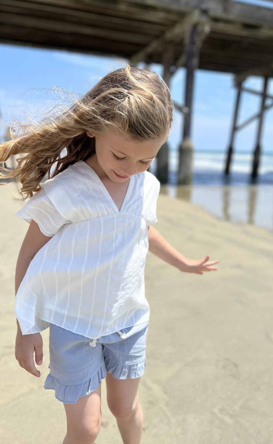 Sadie Blouse in Ivory Stitch