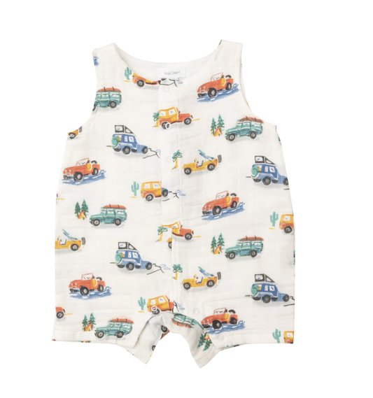 Angel Dear Off Road Adventure Shortie Romper