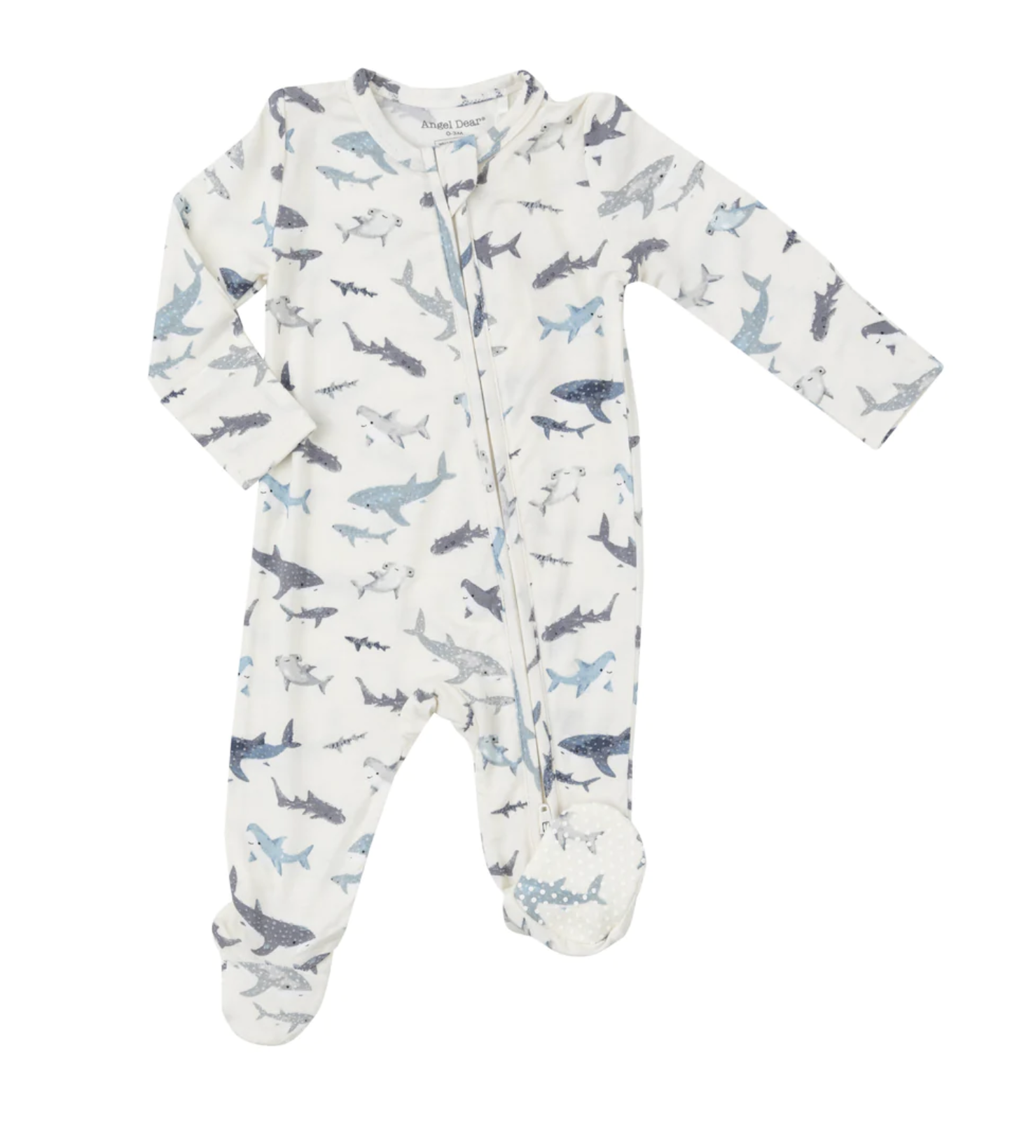 Angel Dear Sharks 2 Way Zipper Footie