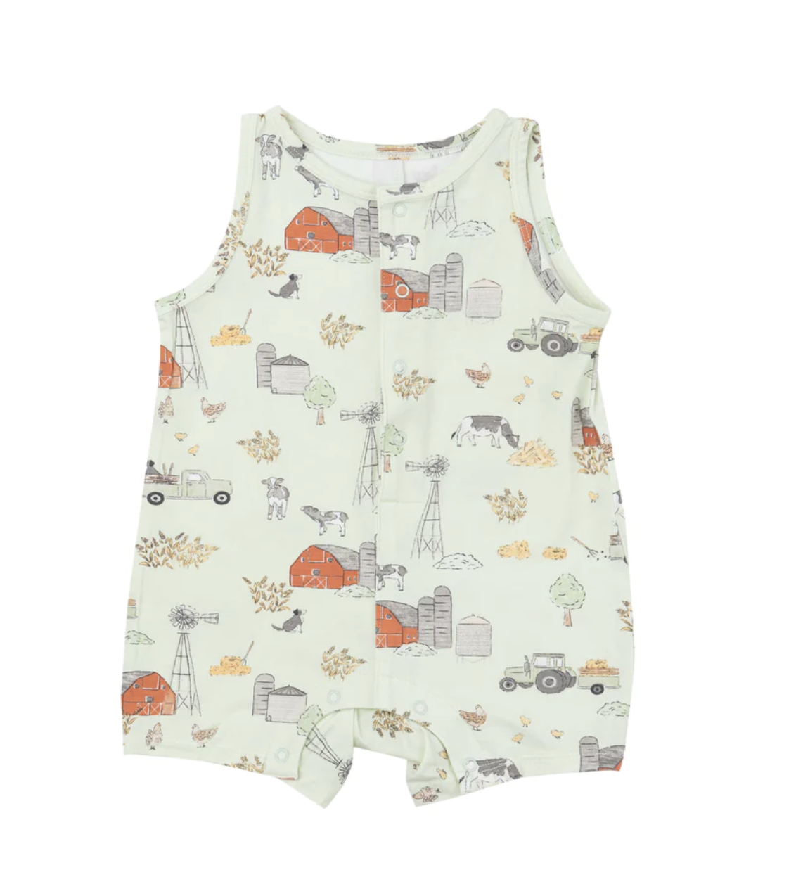 Angel Dear Hay Farmer Shortie Romper