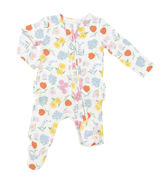 Freshly Picked Floral 2 Way Ruffle Footie