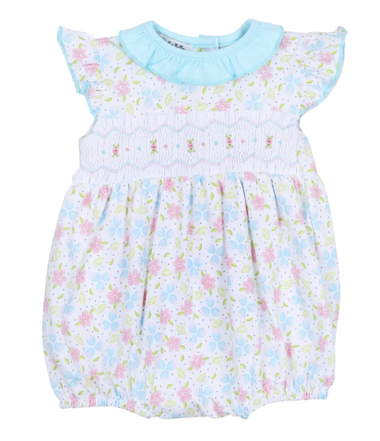 MB Natalie's Classics Smocked Printed Flutters Bubble