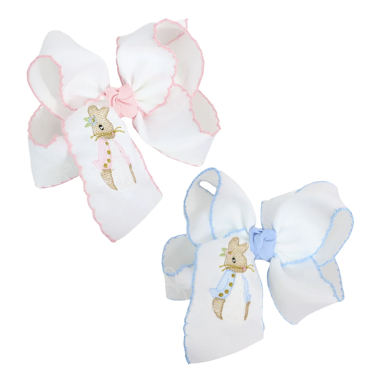 BC Petunia Rabbit 2.25'' Embroidered Bow