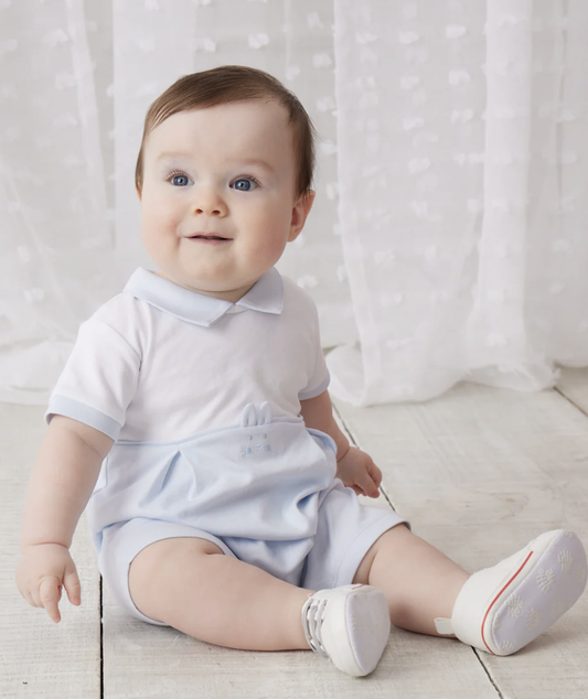 Cottontail Hollows Blue Short Playsuit