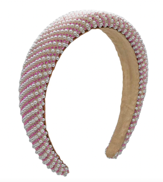 Pink Crystallized Pearl Headband