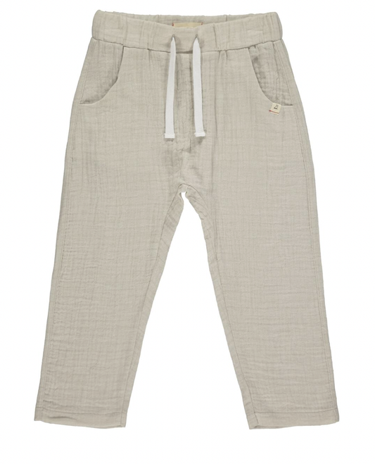 Bosun Beige Cotton Gauze Pants