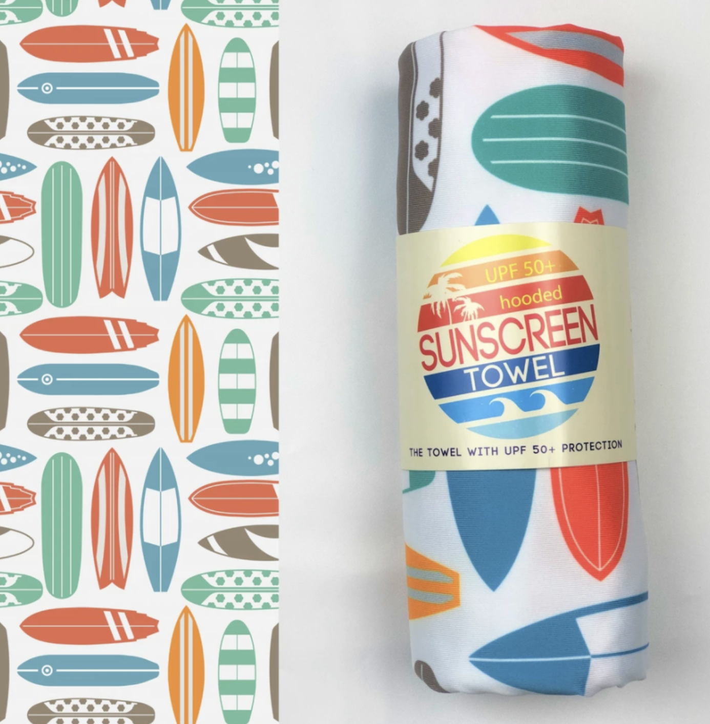 UPF 50+ Sunscreen Towel Surf