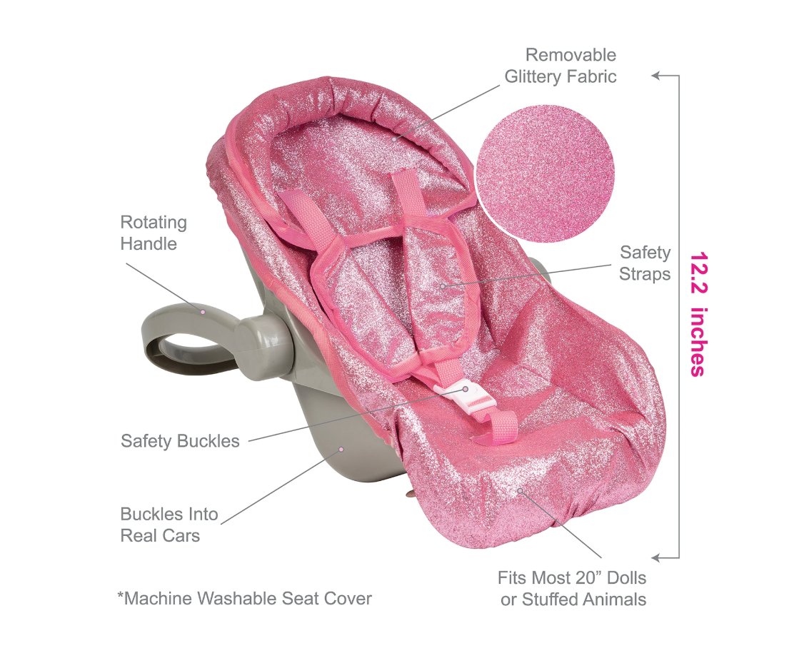 Glam Pink Glitter Car Seat