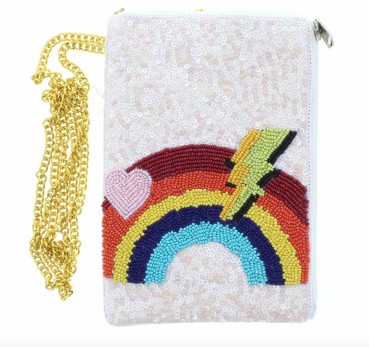 Rainbow Beaded Purse