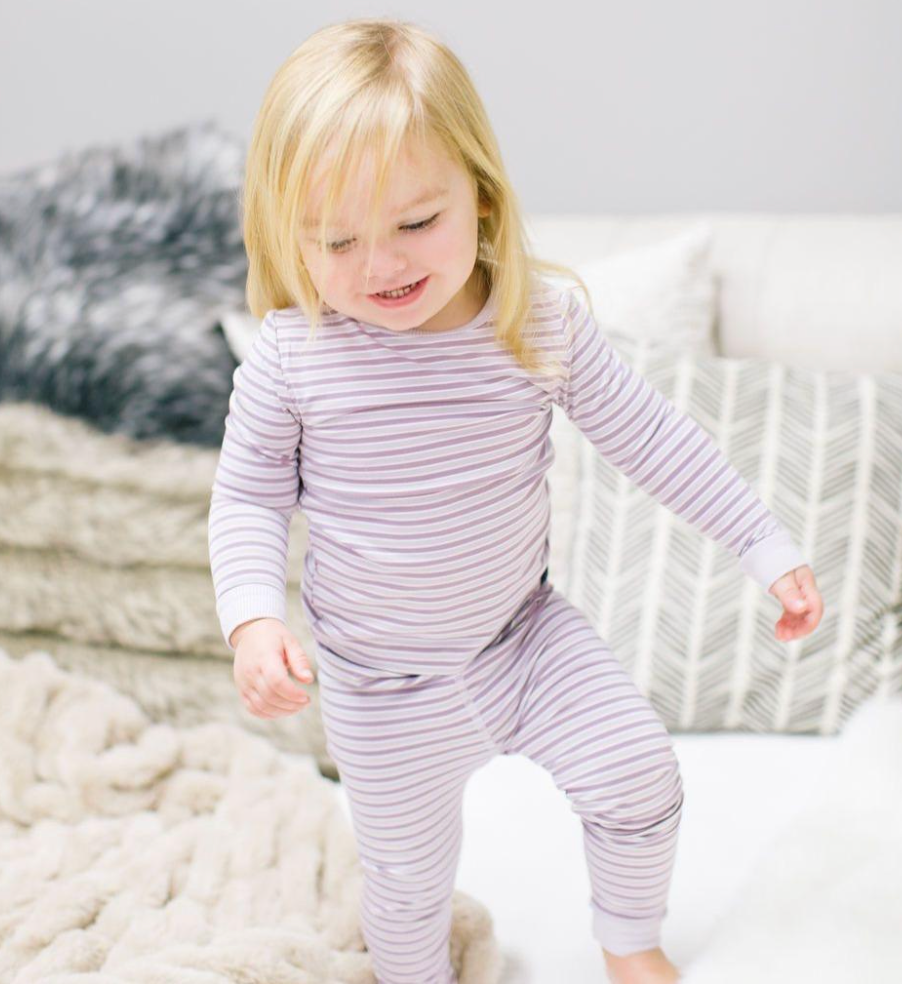 Purple Stripe Kid Pj Set