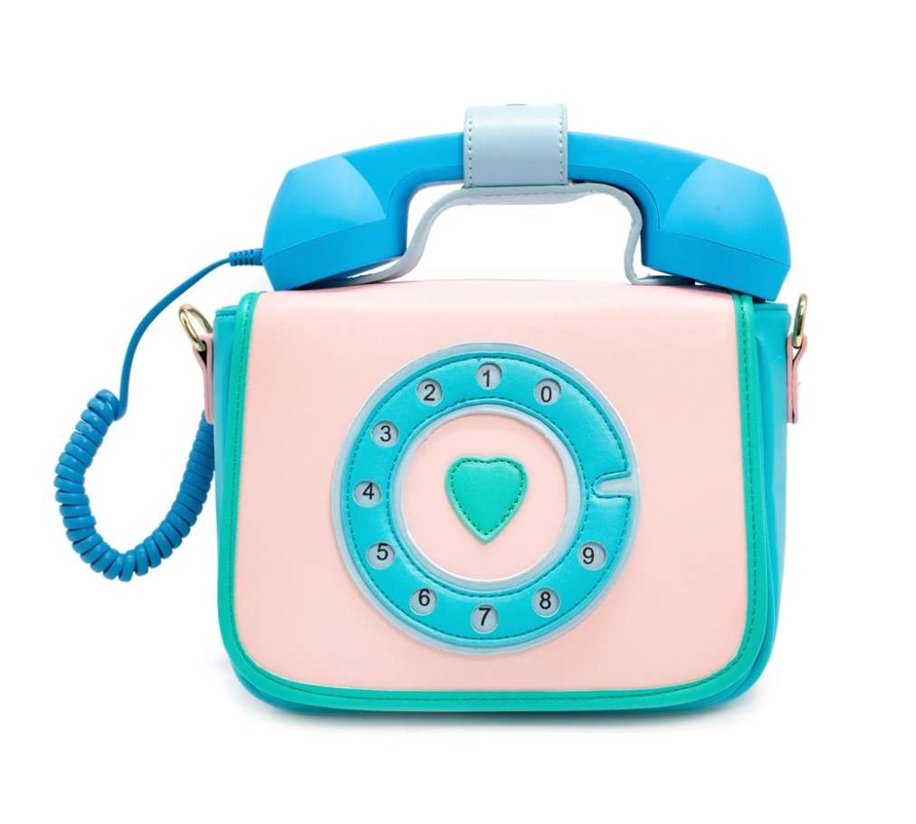 Ring Ring Phone Convertible Handbag Blue