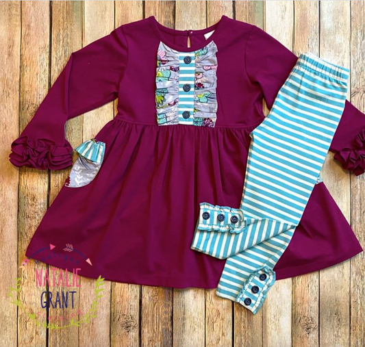 Ruffle Dress Set with Pockets