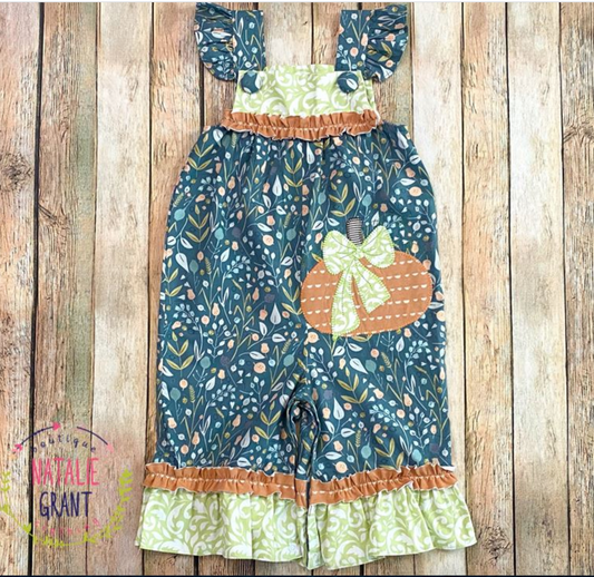 Pumpkin Woven Romper