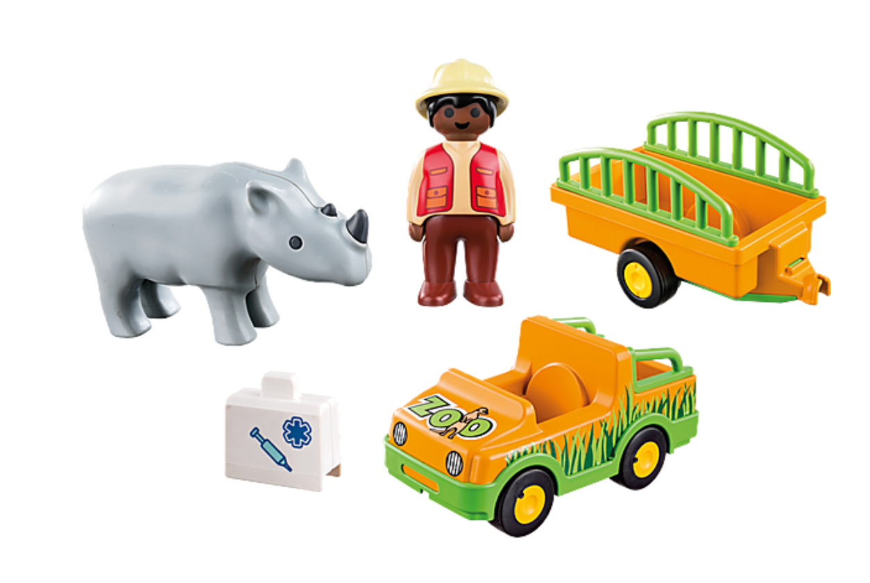 Zoo Vehicle w/Rhinoceros