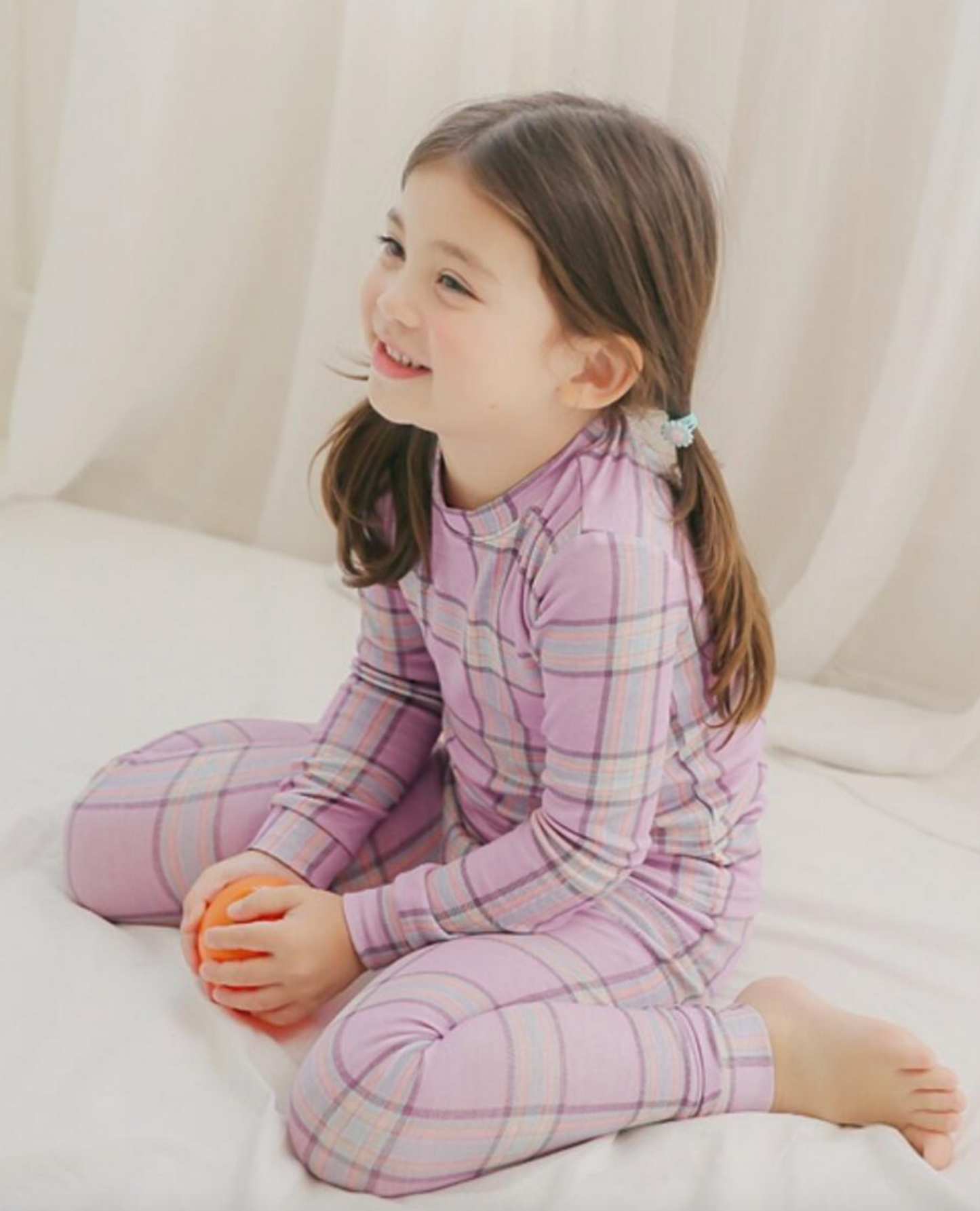 Tartan Check Purple Long Sleeve Pjs