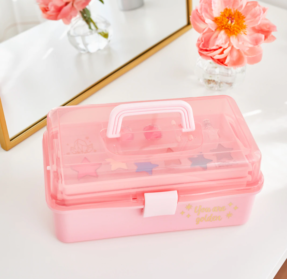 You are Golden Makeup Storage Case