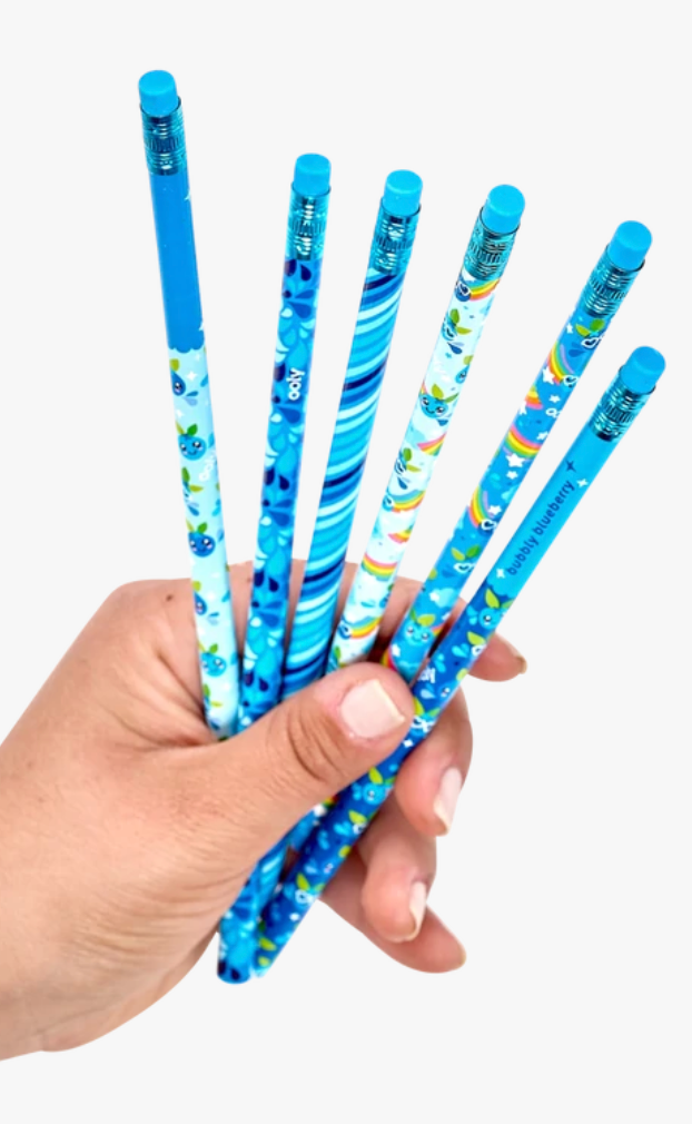 lil juicy scented graphite pencils - blueberry