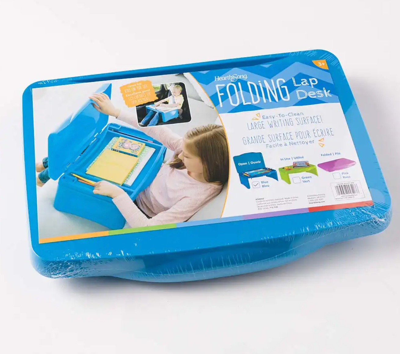 Portable Folding Lap Desk With Storage Activity Tray - Blue