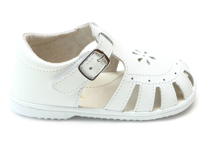 Shelby Angel Baby Caged Sandal White