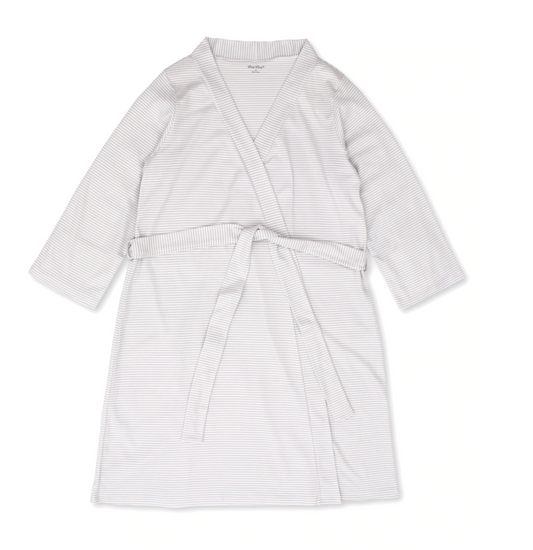 Simple Stripes Grey Adult Robe