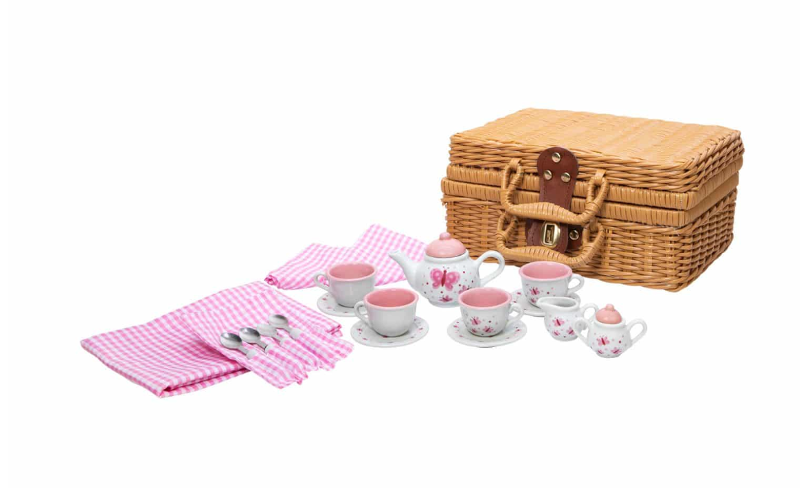 Butterfly Tea Set Basket