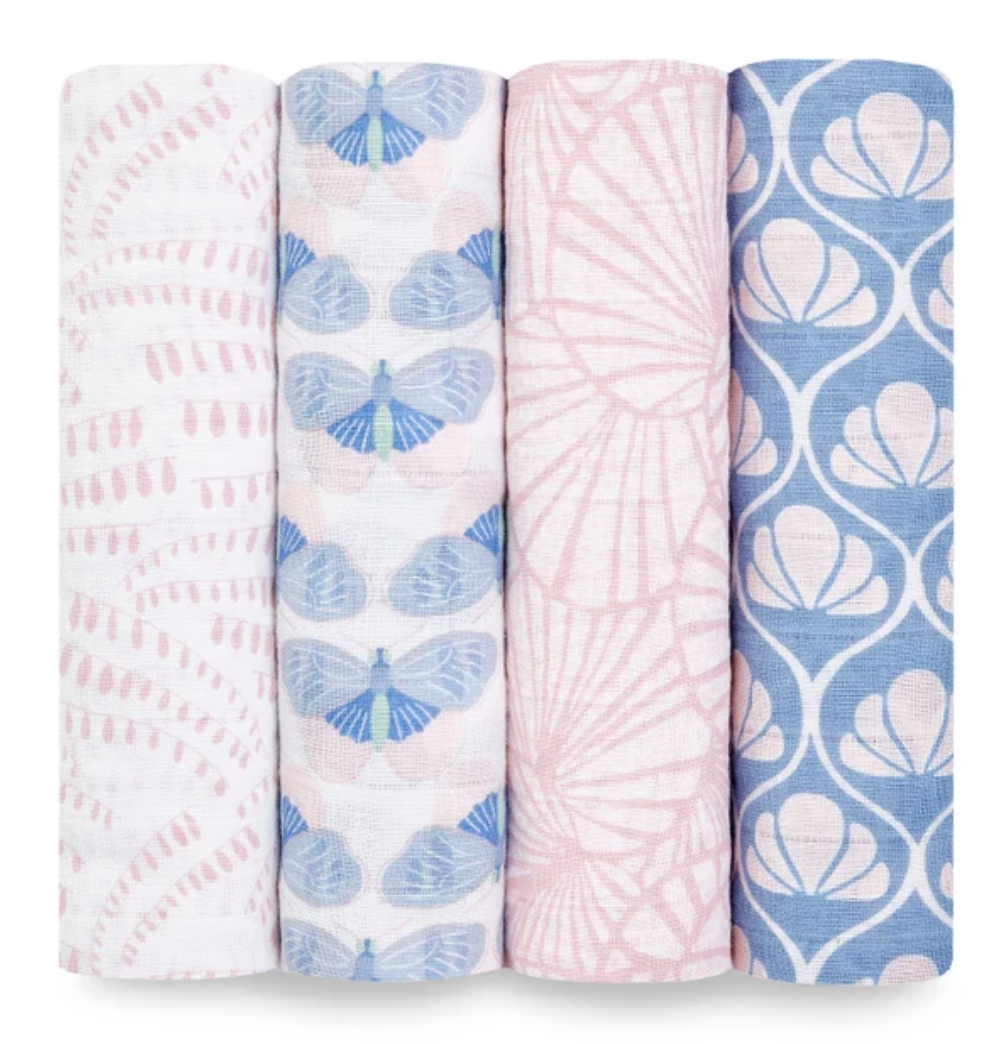 Deco Cotton Muslin Swaddle 4pk