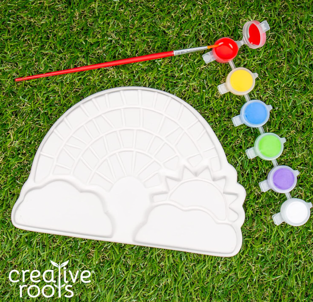 CREATIVE ROOTS PAINT YOUR OWN RAINBOW GARDEN STONE