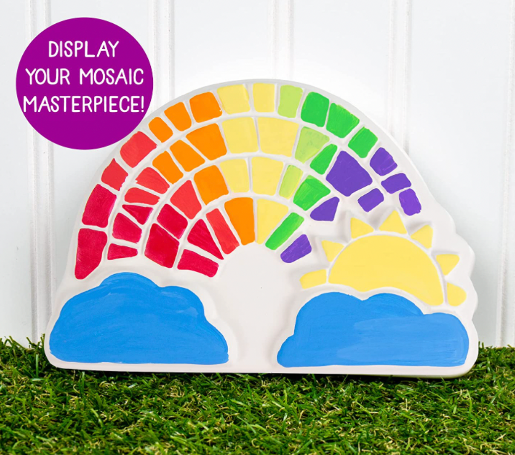 CREATIVE ROOTS PAINT YOUR OWN RAINBOW GARDEN STONE