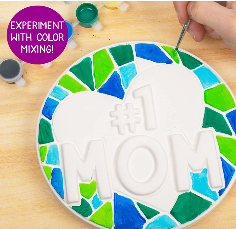 Creative Roots Paint Your Own No.1 MOM Stepping Stone