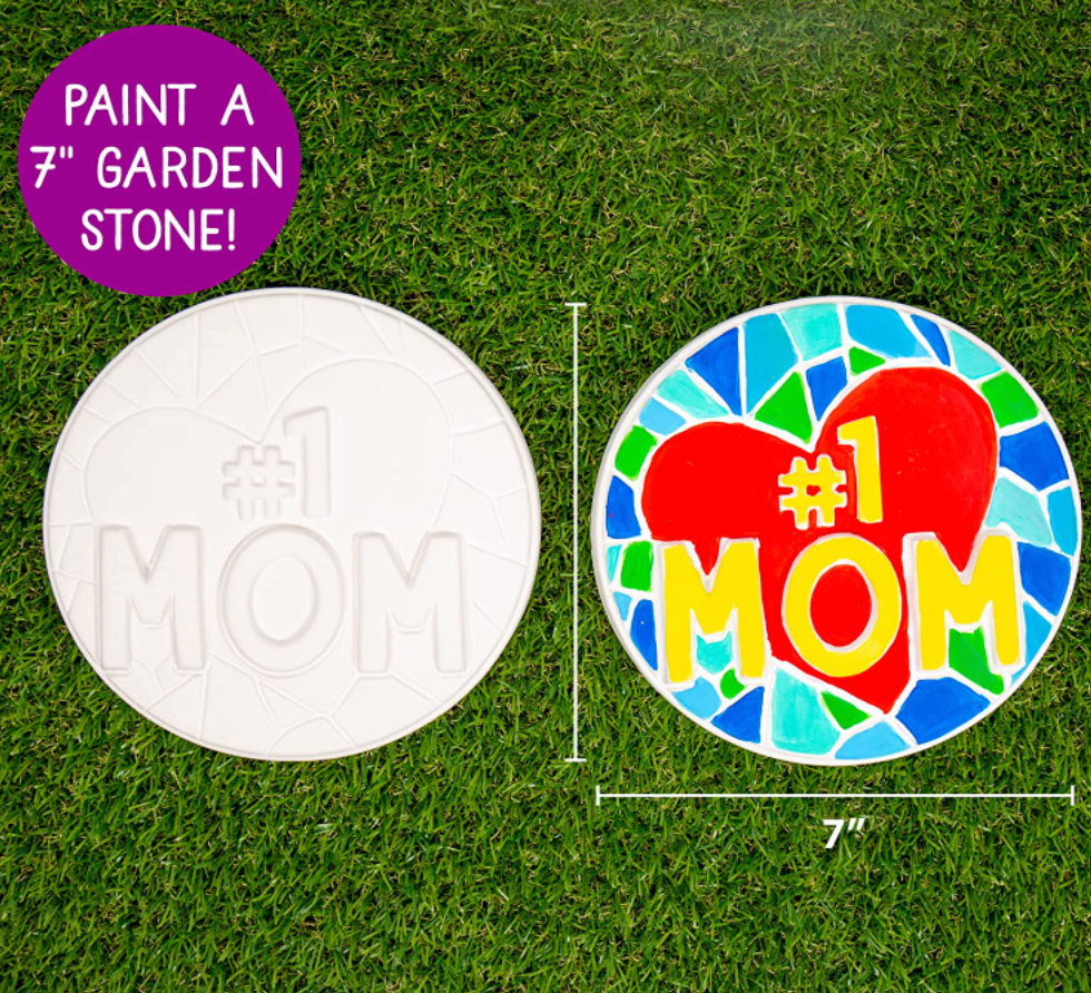 Creative Roots Paint Your Own No.1 MOM Stepping Stone