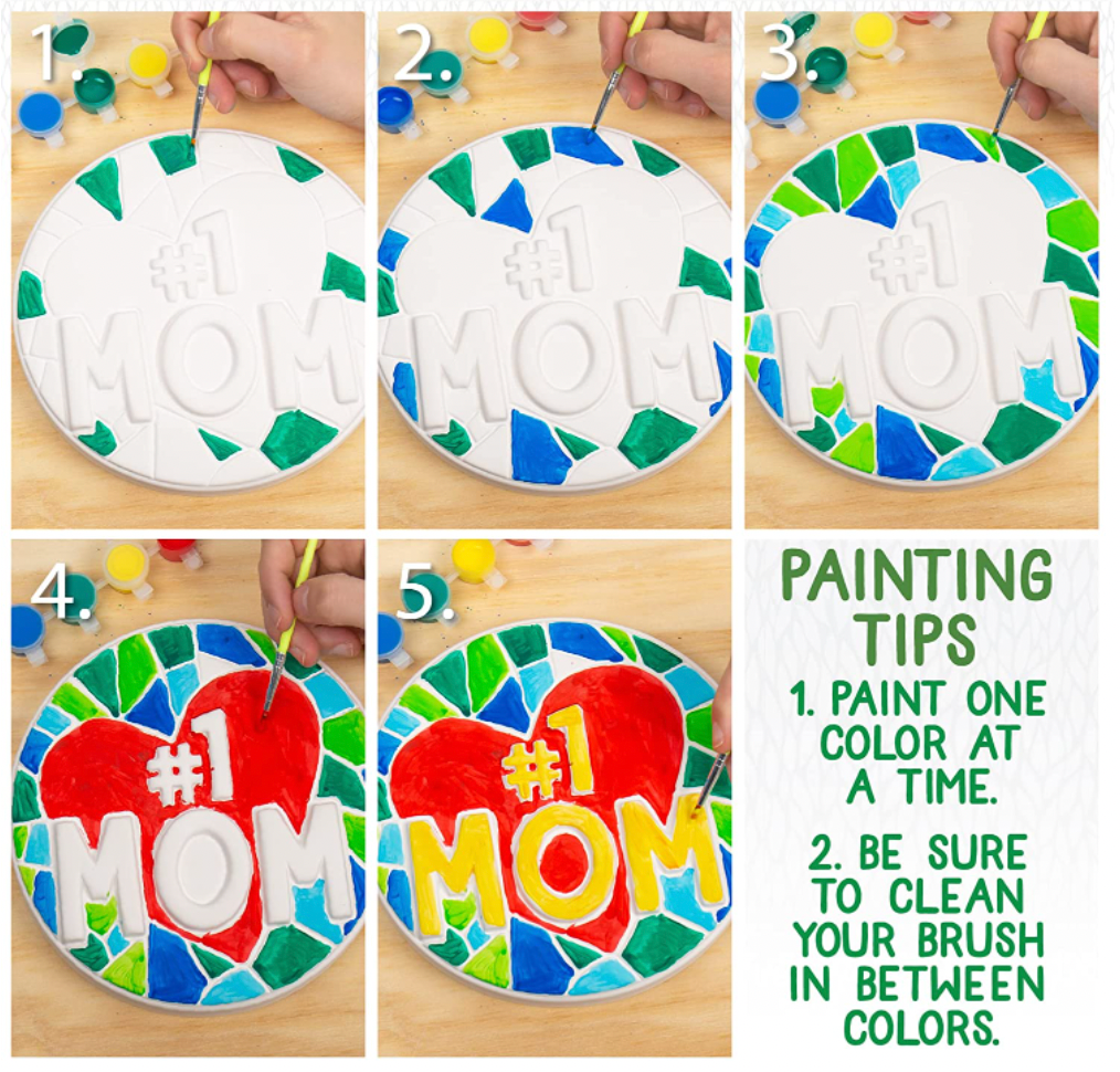 Creative Roots Paint Your Own No.1 MOM Stepping Stone