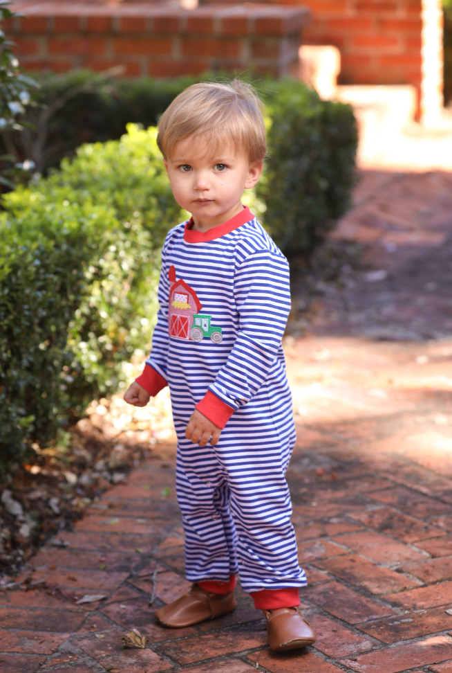 Farm Barn Boy Romper