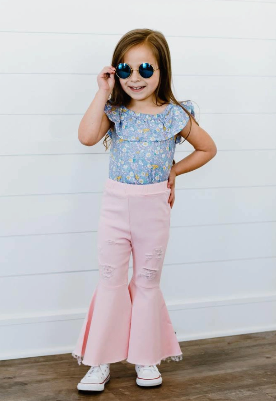 Barbie Denim Distressed Bell Bottoms