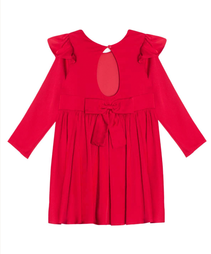 Sweet Scarlett Charmeuse Dress Red