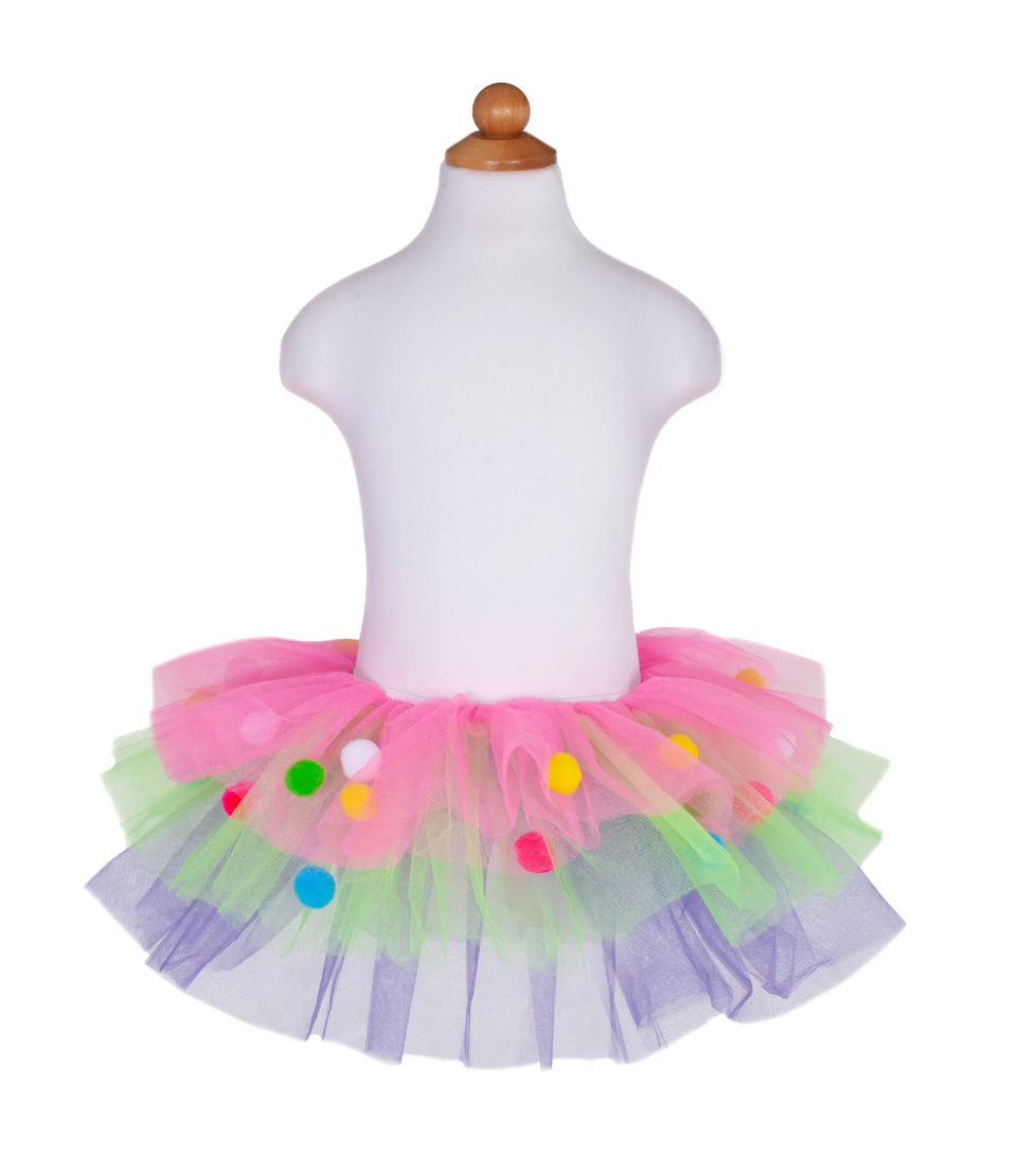 RAINBOW POM POM SKIRT