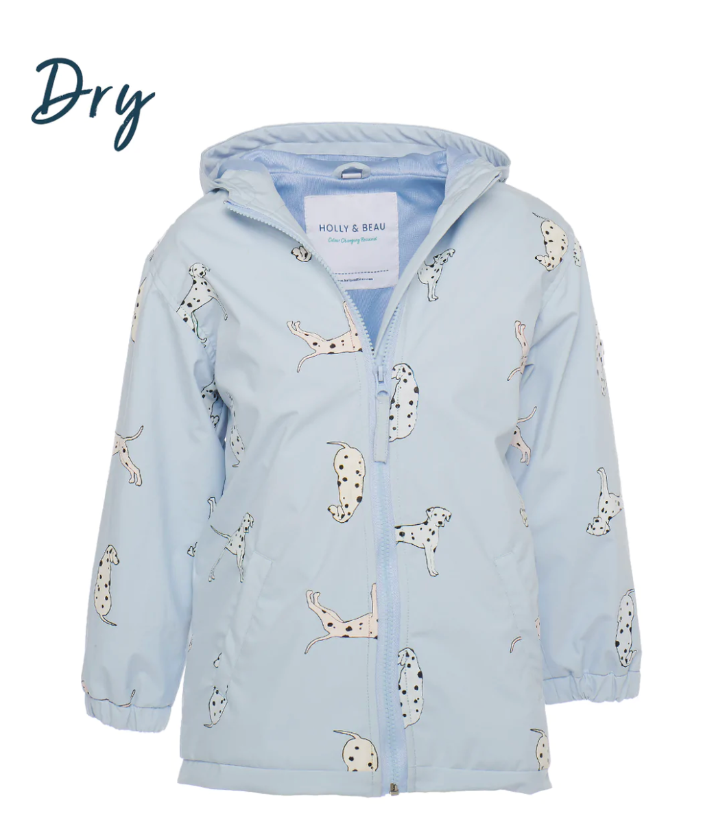 Dalmatian Color Changing Kids Rain Jacket