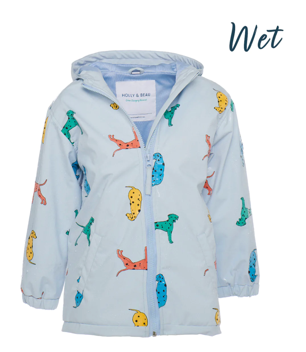 Dalmatian Color Changing Kids Rain Jacket