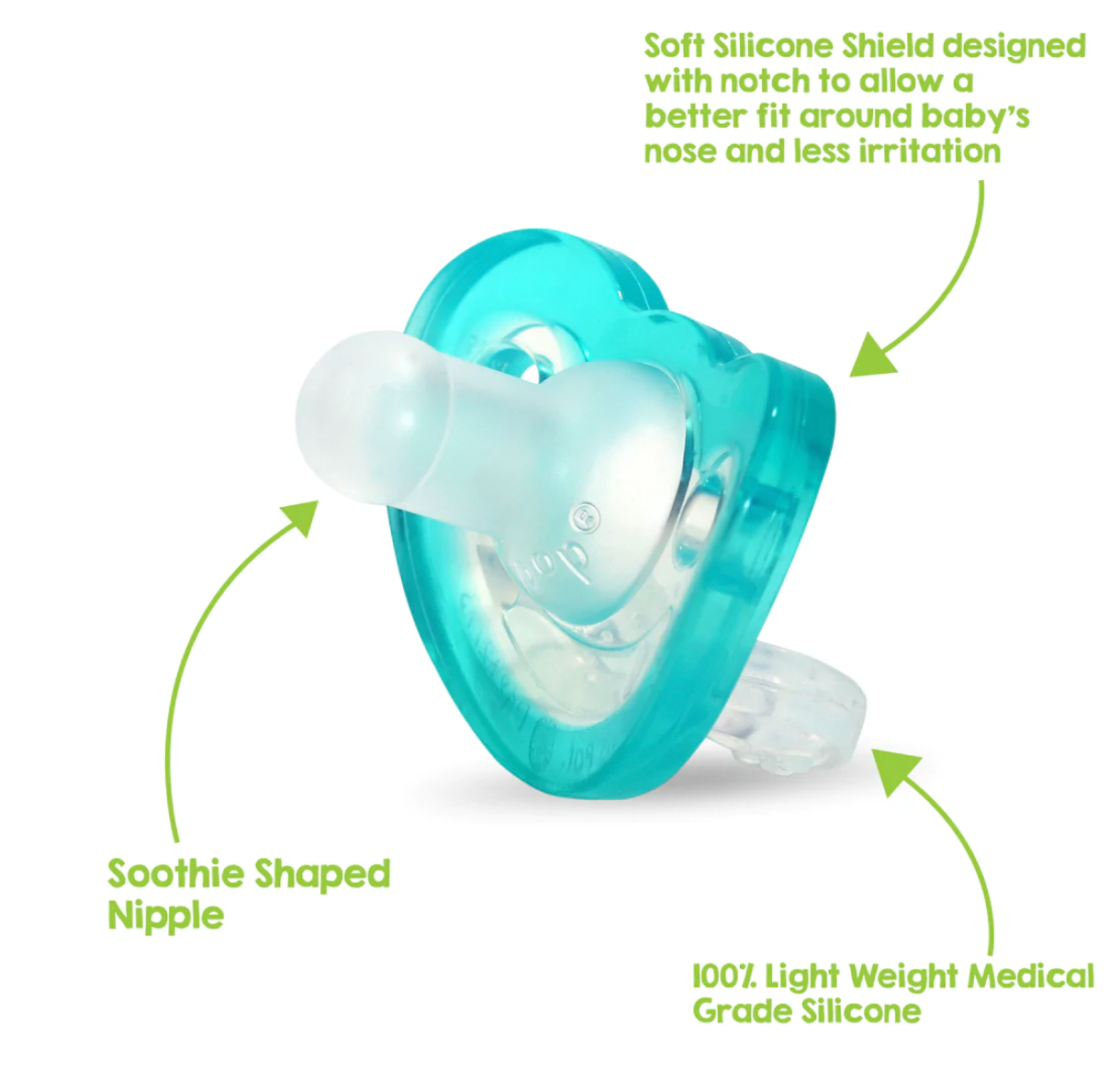 Teal JollyPop Pacifier 2pk