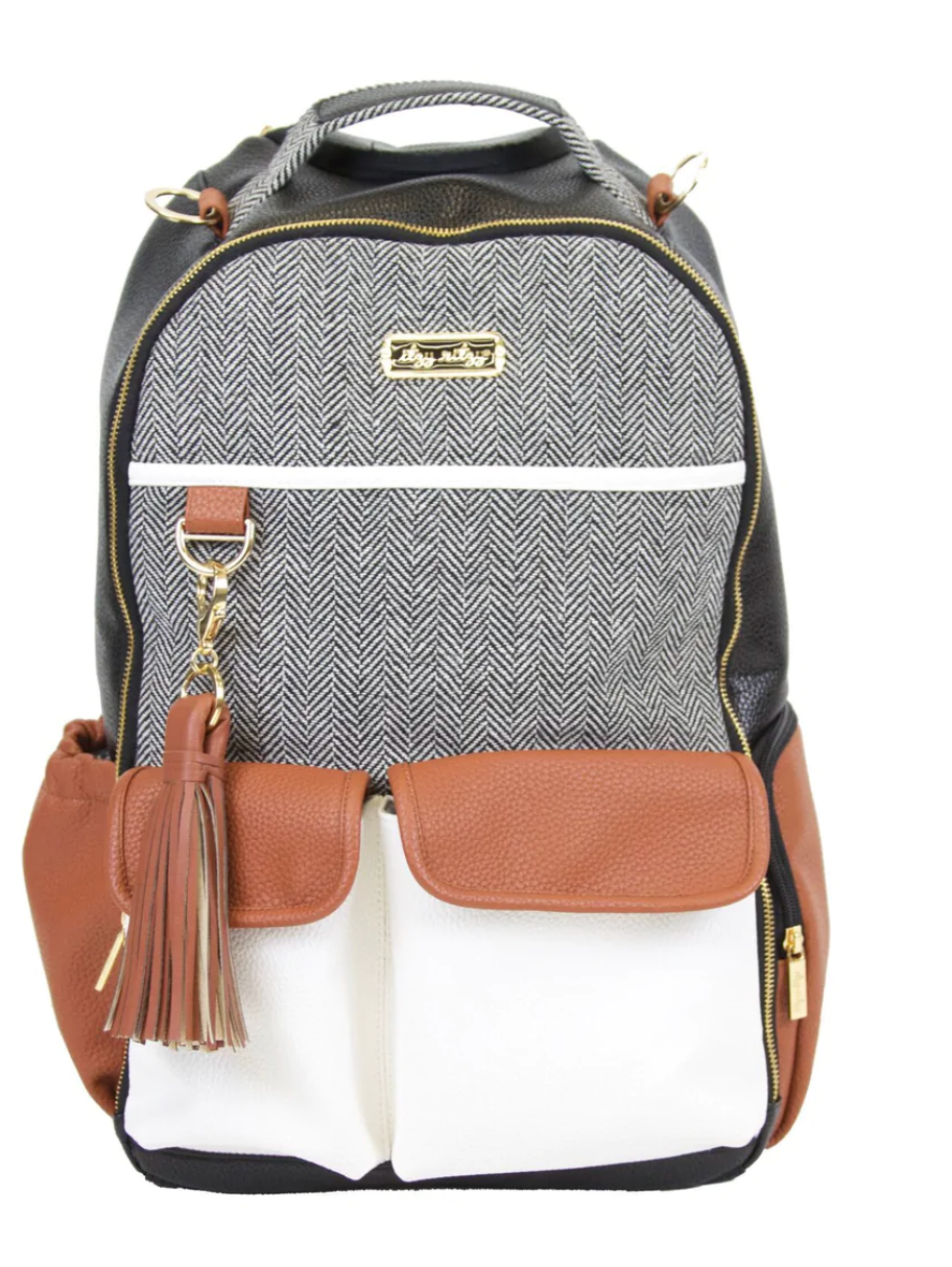 Boss Backpack Diaper Bag Coffee & Cream