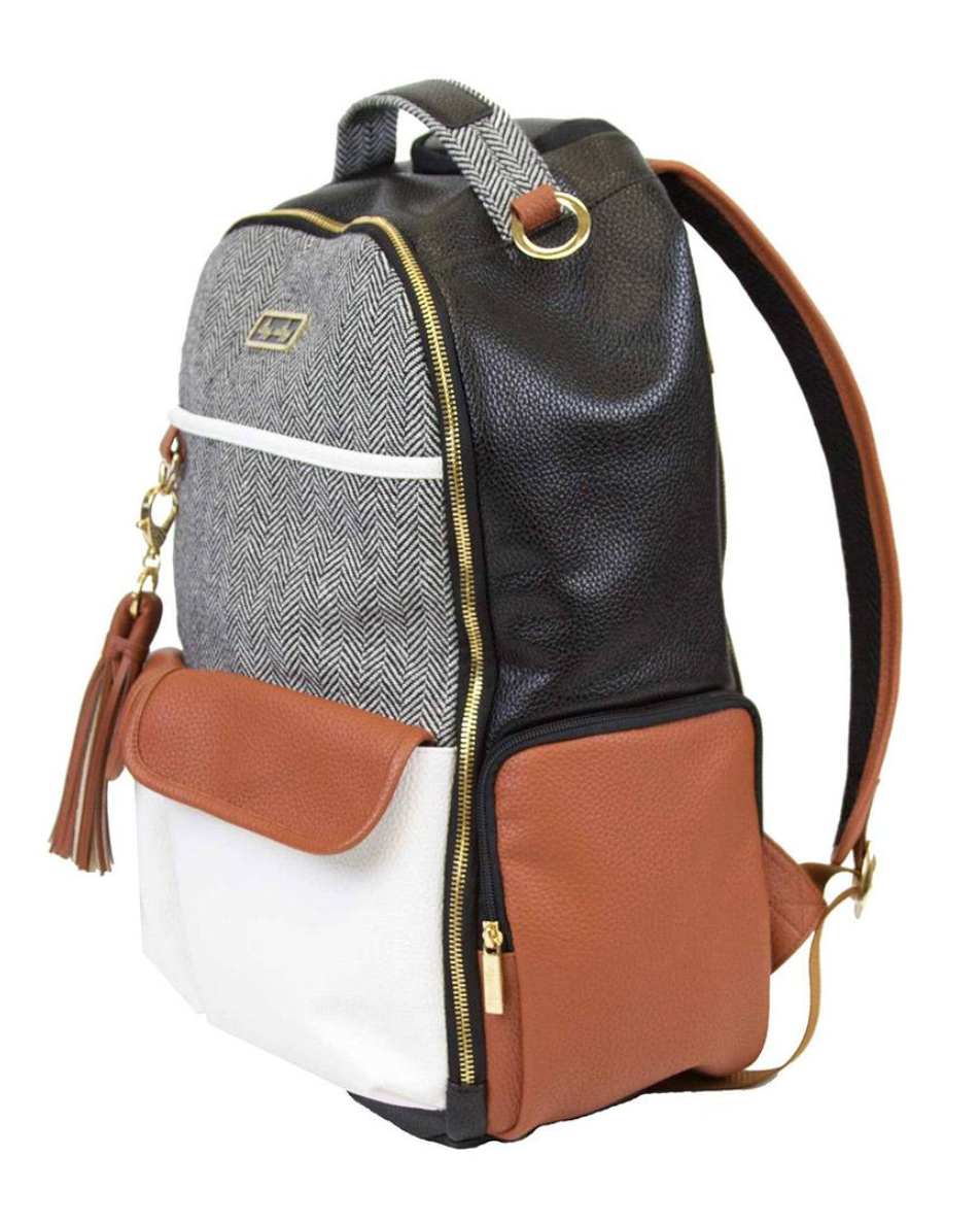 Boss Backpack Diaper Bag Coffee & Cream